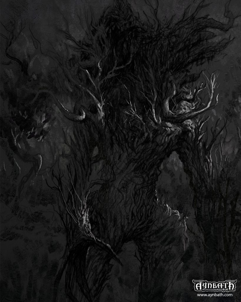 deadwood ent creature, elemental spirit artwork